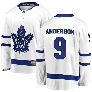 Youth Toronto Maple Leafs Glenn Anderson Fanatics Branded Breakaway Away Jersey - White