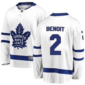 Youth Toronto Maple Leafs Simon Benoit Fanatics Branded Breakaway Away Jersey - White