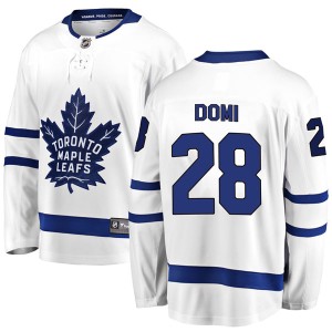 Youth Toronto Maple Leafs Tie Domi Fanatics Branded Breakaway Away Jersey - White