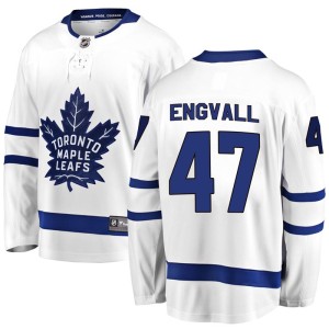 Youth Toronto Maple Leafs Pierre Engvall Fanatics Branded Breakaway Away Jersey - White
