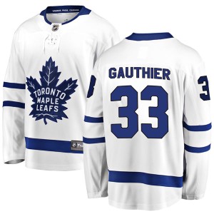 Youth Toronto Maple Leafs Frederik Gauthier Fanatics Branded Breakaway Away Jersey - White