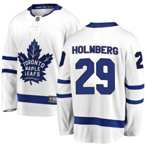 Youth Toronto Maple Leafs Pontus Holmberg Fanatics Branded Breakaway Away Jersey - White