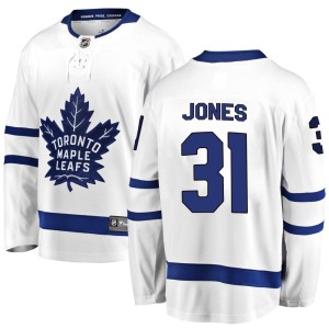 Youth Toronto Maple Leafs Martin Jones Fanatics Branded Breakaway Away Jersey - White