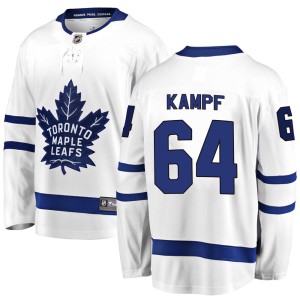 Youth Toronto Maple Leafs David Kampf Fanatics Branded Breakaway Away Jersey - White