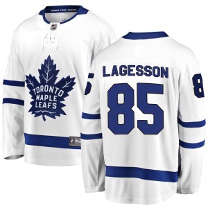 Youth Toronto Maple Leafs William Lagesson Fanatics Branded Breakaway Away Jersey - White