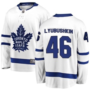 Youth Toronto Maple Leafs Ilya Lyubushkin Fanatics Branded Breakaway Away Jersey - White