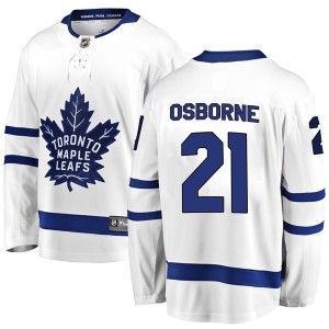 Youth Toronto Maple Leafs Mark Osborne Fanatics Branded Breakaway Away Jersey - White