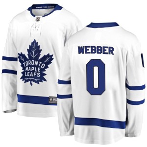 Youth Toronto Maple Leafs Cade Webber Fanatics Branded Breakaway Away Jersey - White