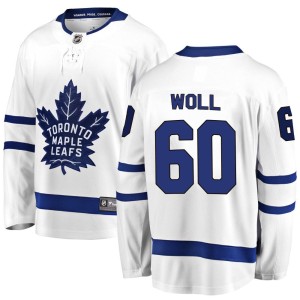 Youth Toronto Maple Leafs Joseph Woll Fanatics Branded Breakaway Away Jersey - White