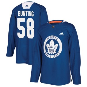 Men's Toronto Maple Leafs Michael Bunting Adidas Authentic Practice Jersey - Royal