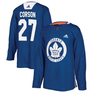 Men's Toronto Maple Leafs Shayne Corson Adidas Authentic Practice Jersey - Royal