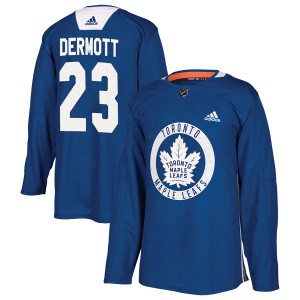 Men's Toronto Maple Leafs Travis Dermott Adidas Authentic Practice Jersey - Royal