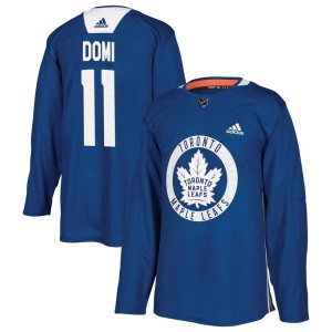 Men's Toronto Maple Leafs Max Domi Adidas Authentic Practice Jersey - Royal