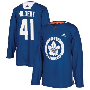 Men's Toronto Maple Leafs Dennis Hildeby Adidas Authentic Practice Jersey - Royal