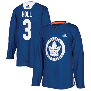Men's Toronto Maple Leafs Justin Holl Adidas Authentic Practice Jersey - Royal