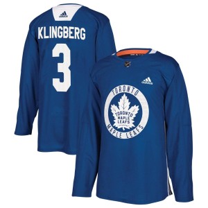 Men's Toronto Maple Leafs John Klingberg Adidas Authentic Practice Jersey - Royal