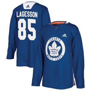 Men's Toronto Maple Leafs William Lagesson Adidas Authentic Practice Jersey - Royal