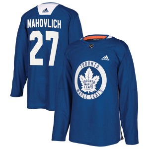 Men's Toronto Maple Leafs Frank Mahovlich Adidas Authentic Practice Jersey - Royal