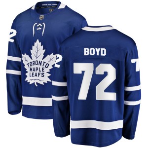 Men's Toronto Maple Leafs Travis Boyd Fanatics Branded Breakaway Home Jersey - Blue