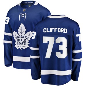 Men's Toronto Maple Leafs Kyle Clifford Fanatics Branded Breakaway Home Jersey - Blue