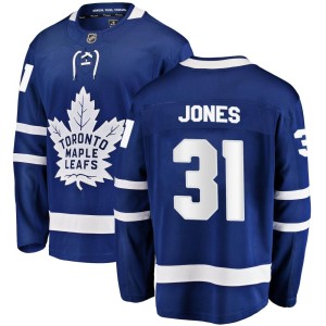 Men's Toronto Maple Leafs Martin Jones Fanatics Branded Breakaway Home Jersey - Blue