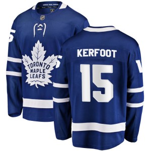 Men's Toronto Maple Leafs Alexander Kerfoot Fanatics Branded Breakaway Home Jersey - Blue