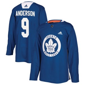 Youth Toronto Maple Leafs Glenn Anderson Adidas Authentic Practice Jersey - Royal