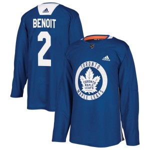 Youth Toronto Maple Leafs Simon Benoit Adidas Authentic Practice Jersey - Royal