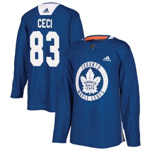 Youth Toronto Maple Leafs Cody Ceci Adidas Authentic Practice Jersey - Royal