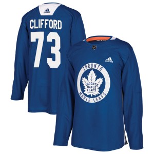 Youth Toronto Maple Leafs Kyle Clifford Adidas Authentic Practice Jersey - Royal