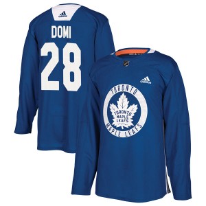 Youth Toronto Maple Leafs Tie Domi Adidas Authentic Practice Jersey - Royal