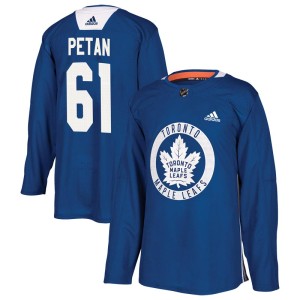 Youth Toronto Maple Leafs Nic Petan Adidas Authentic Practice Jersey - Royal