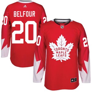 Men's Toronto Maple Leafs Ed Belfour Adidas Authentic Alternate Jersey - Red