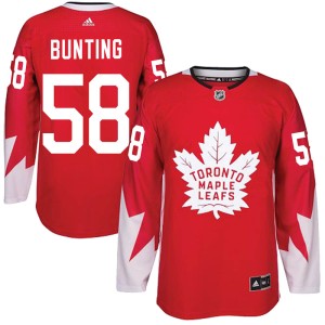 Men's Toronto Maple Leafs Michael Bunting Adidas Authentic Alternate Jersey - Red