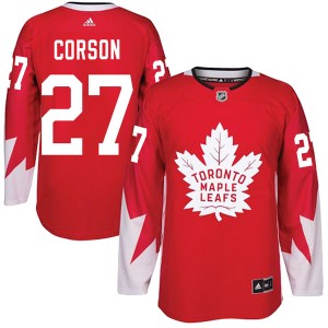 Men's Toronto Maple Leafs Shayne Corson Adidas Authentic Alternate Jersey - Red