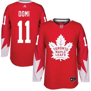 Men's Toronto Maple Leafs Max Domi Adidas Authentic Alternate Jersey - Red