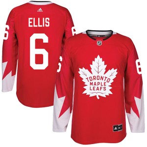 Men's Toronto Maple Leafs Ron Ellis Adidas Authentic Alternate Jersey - Red