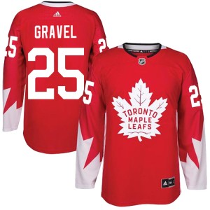 Men's Toronto Maple Leafs Kevin Gravel Adidas Authentic Alternate Jersey - Red