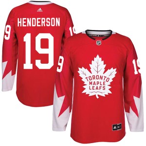 Men's Toronto Maple Leafs Paul Henderson Adidas Authentic Alternate Jersey - Red