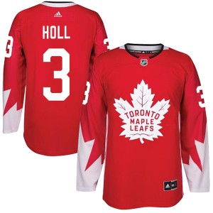 Men's Toronto Maple Leafs Justin Holl Adidas Authentic Alternate Jersey - Red