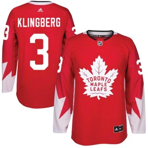 Men's Toronto Maple Leafs John Klingberg Adidas Authentic Alternate Jersey - Red