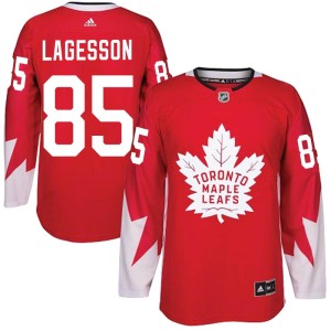 Men's Toronto Maple Leafs William Lagesson Adidas Authentic Alternate Jersey - Red