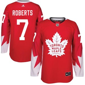 Men's Toronto Maple Leafs Gary Roberts Adidas Authentic Alternate Jersey - Red