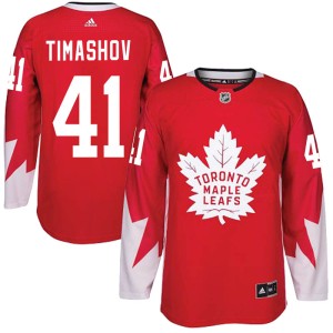 Men's Toronto Maple Leafs Dmytro Timashov Adidas Authentic Alternate Jersey - Red