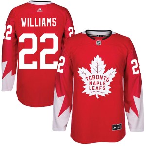 Men's Toronto Maple Leafs Tiger Williams Adidas Authentic Alternate Jersey - Red