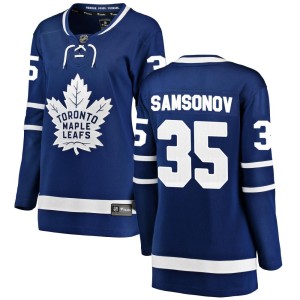 Women's Toronto Maple Leafs Ilya Samsonov Fanatics Branded Breakaway Home Jersey - Blue