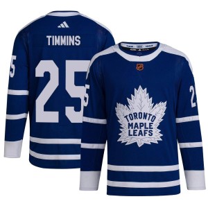 Youth Toronto Maple Leafs Conor Timmins Adidas Authentic Reverse Retro 2.0 Jersey - Royal