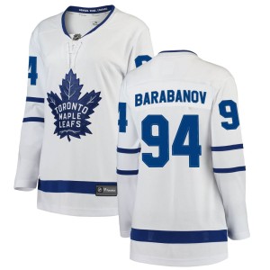 Women's Toronto Maple Leafs Alexander Barabanov Fanatics Branded Breakaway Away Jersey - White
