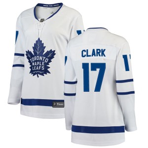 Women's Toronto Maple Leafs Wendel Clark Fanatics Branded Breakaway Away Jersey - White