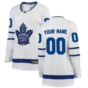 Women's Toronto Maple Leafs Custom Fanatics Branded Breakaway Away Jersey - White